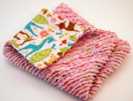 Pink Chenille Burp Cloth