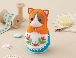 Orange Cat Felt Doll